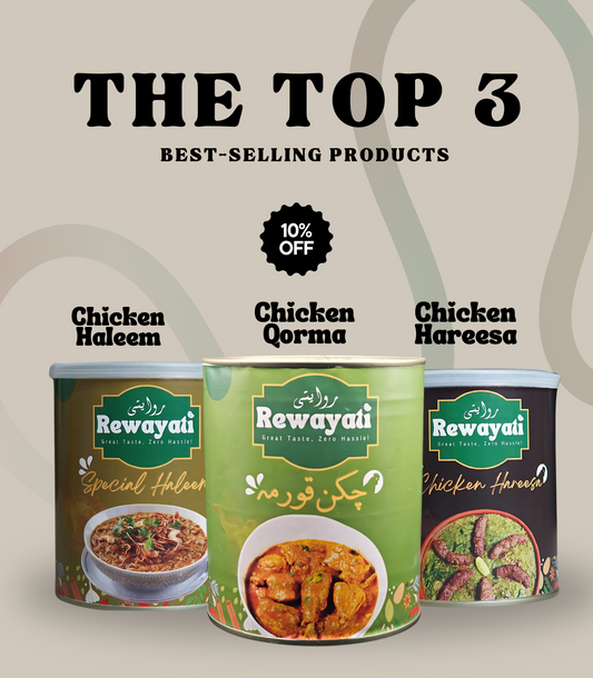 Best Selling Bundle 5 (Chicken Qorma, Chicken Hareesa, Chicken Haleem)